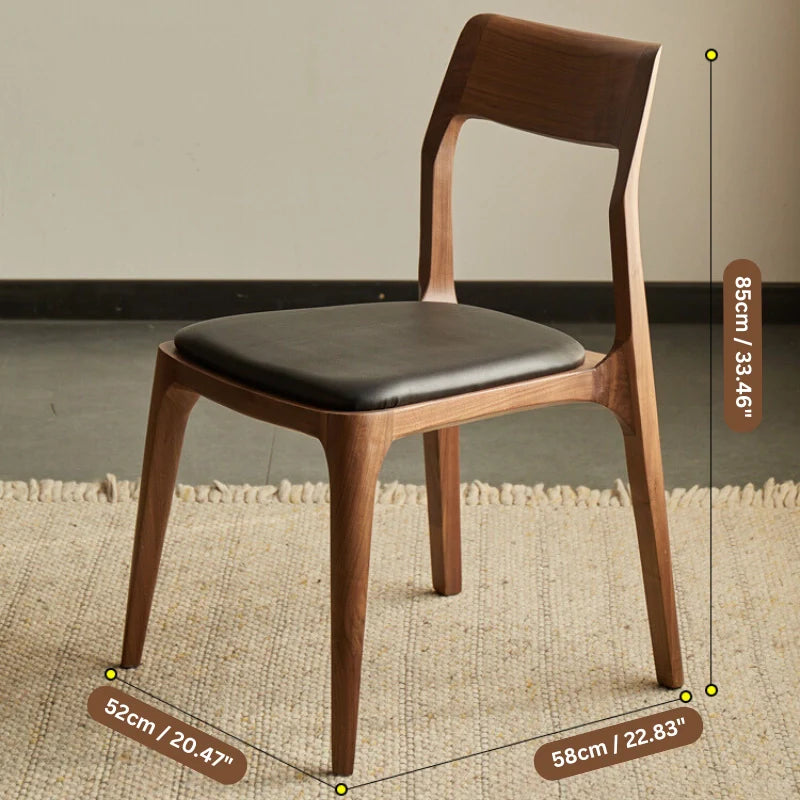 Dimension of wood dining chair