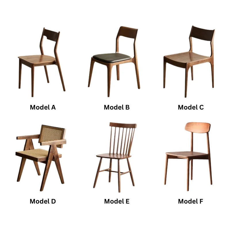 wooden dining chairs dimension