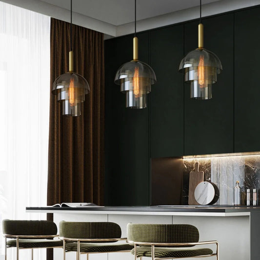 kitchen pendant lights over a kitchen island