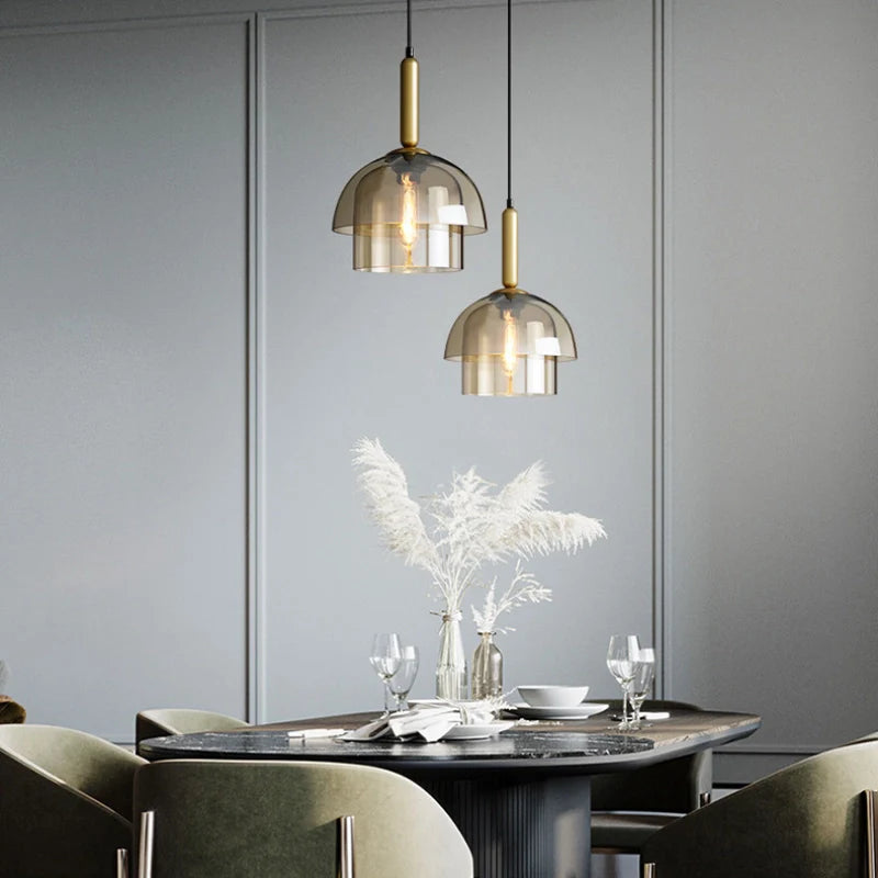 Kitchen Pendant Light hung above a dining table