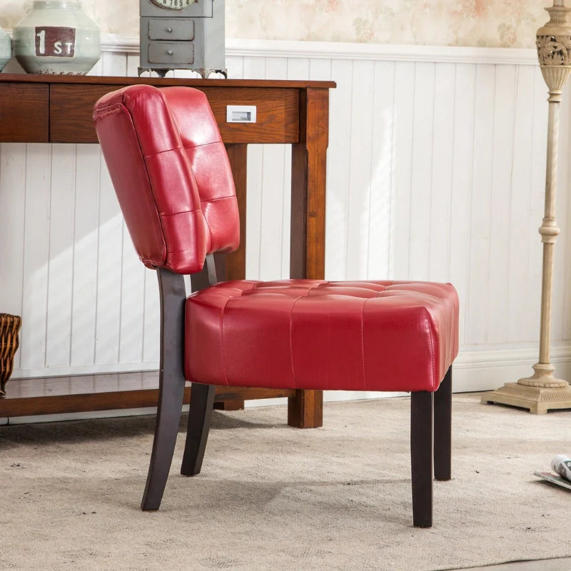 A leather accent chair in a modern living room 