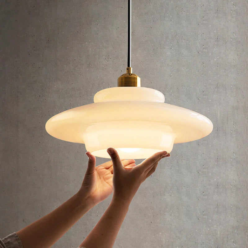 close view of a kitchen pendant light