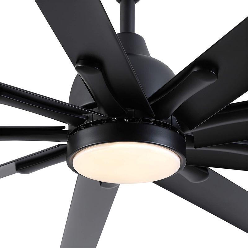 Large Black Aluminum Ceiling Fan