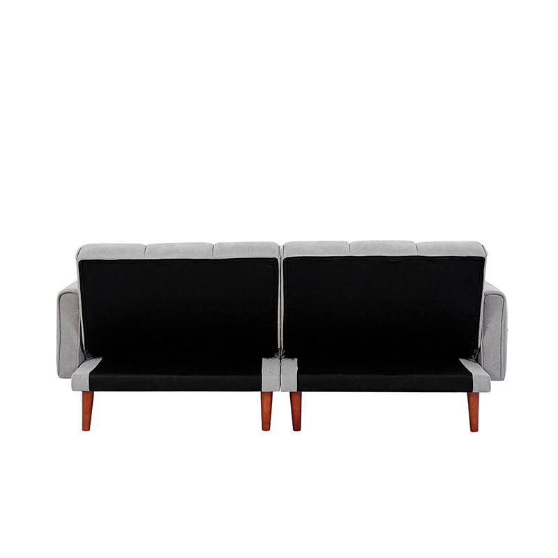 Modern Gray Convertible Futon Sofa Bed