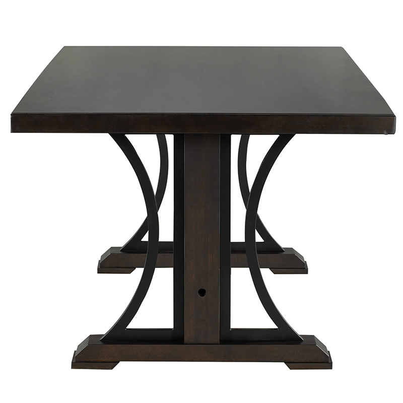 Espresso Wood Rectangular Dining Table