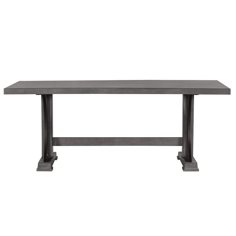 78" Gray Wood Rectangular Dining Table