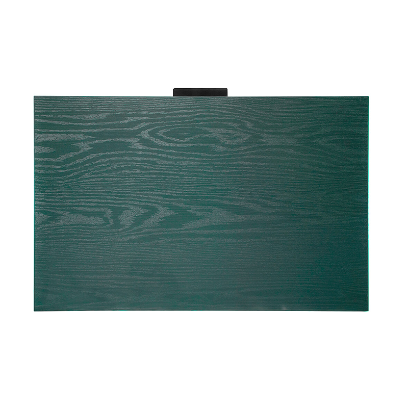 Dark Green Particle Board 3-Drawer Cabinet 