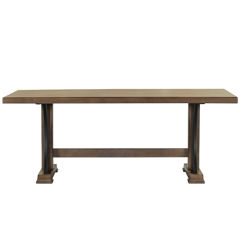 Natural Walnut Wood Rectangular Dining Table