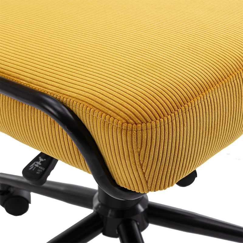 Adjustable Height Yellow Swivel Rolling Chair