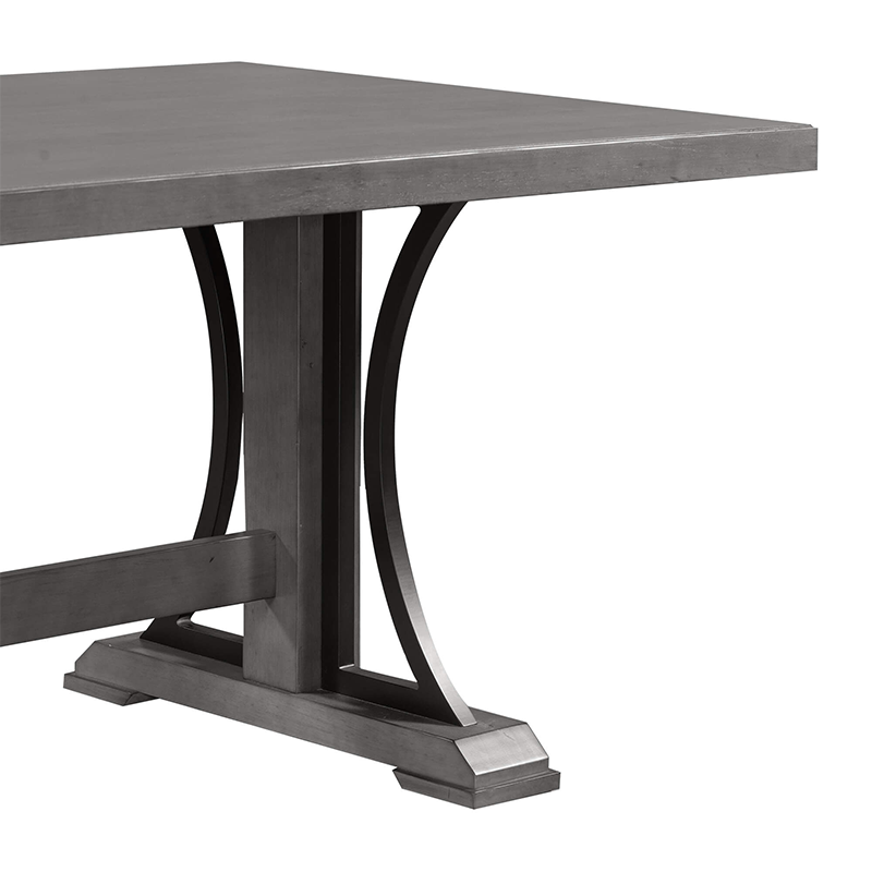  Retro Style Gray Dining Table Set