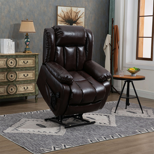 Faux Leather Dual Motor Recliner Chair