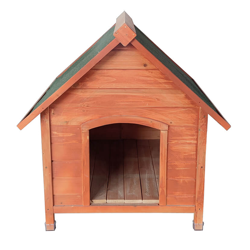 Golden Wooden Outdoor Dog Pet House