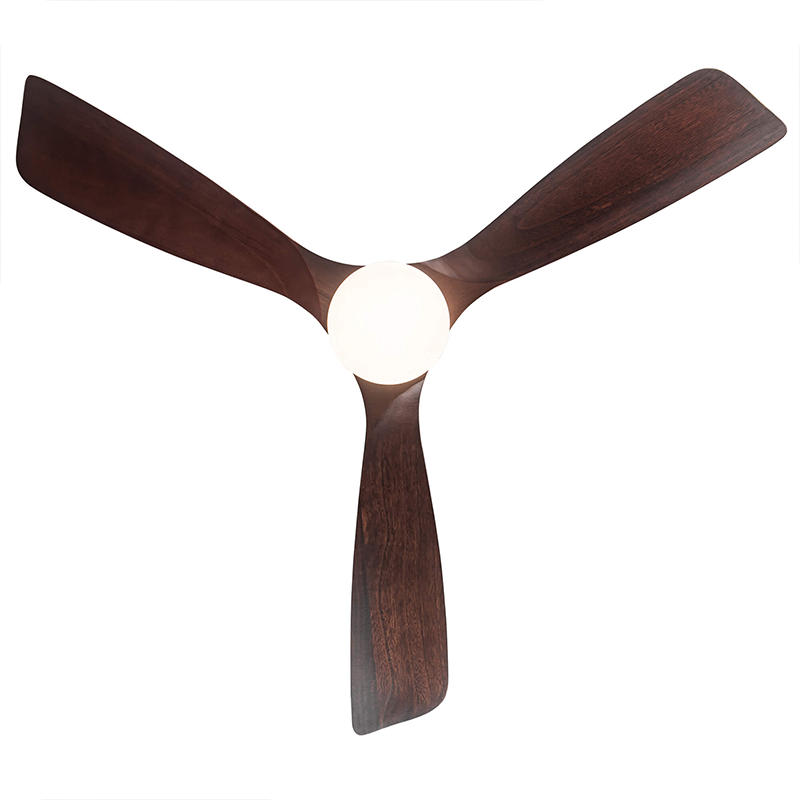 Wooden Blade Semi Flush Ceiling Fan