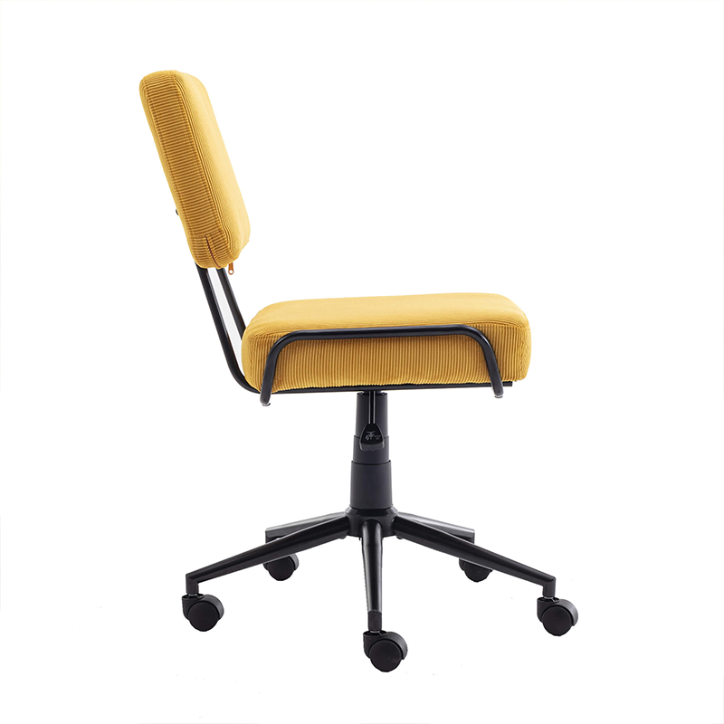 Adjustable Height Yellow Swivel Rolling Chair