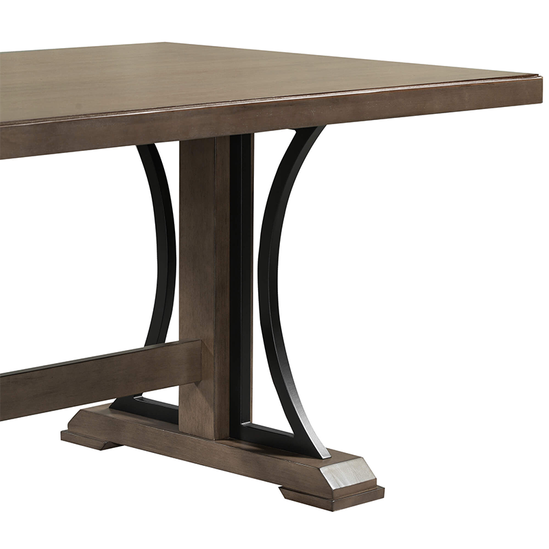 Natural Walnut Wood Rectangular Dining Table