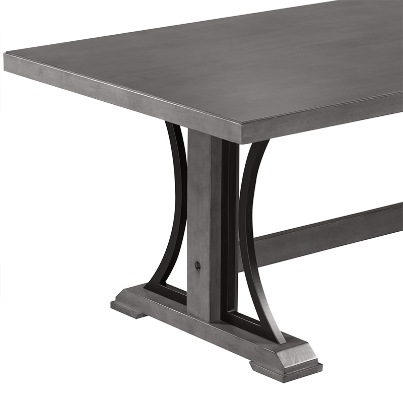  Retro Style Gray Dining Table Set