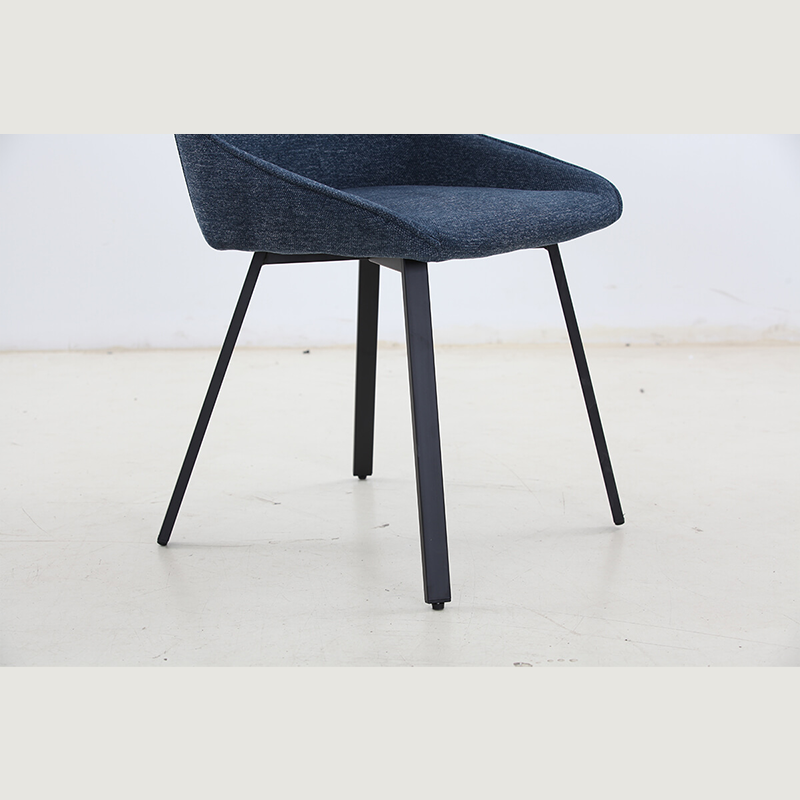 Blue Upholstered Cushion Seat Dining Chairs