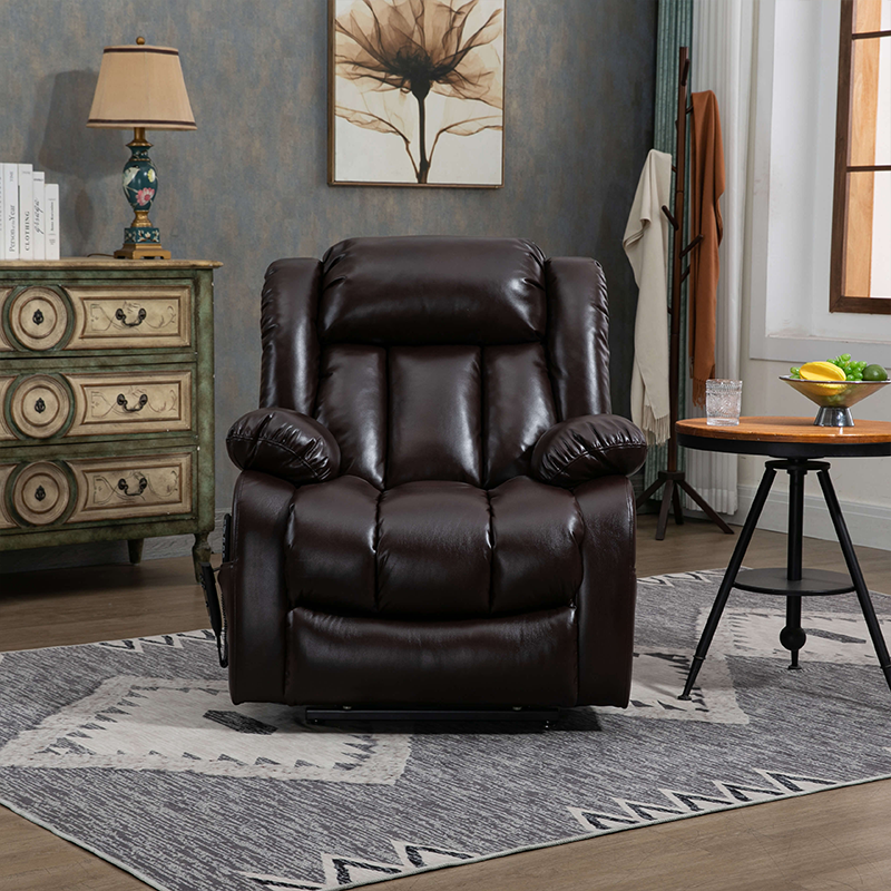 Faux Leather Dual Motor Recliner Chair