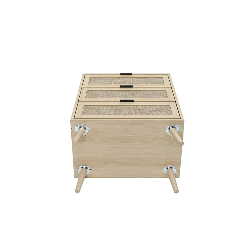 23.6" Natural Particle Board 3-Drawer Cabinet