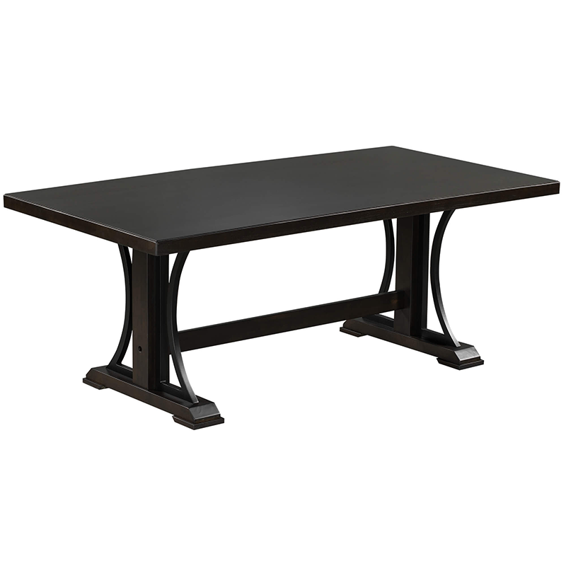 Espresso Wood Rectangular Dining Table