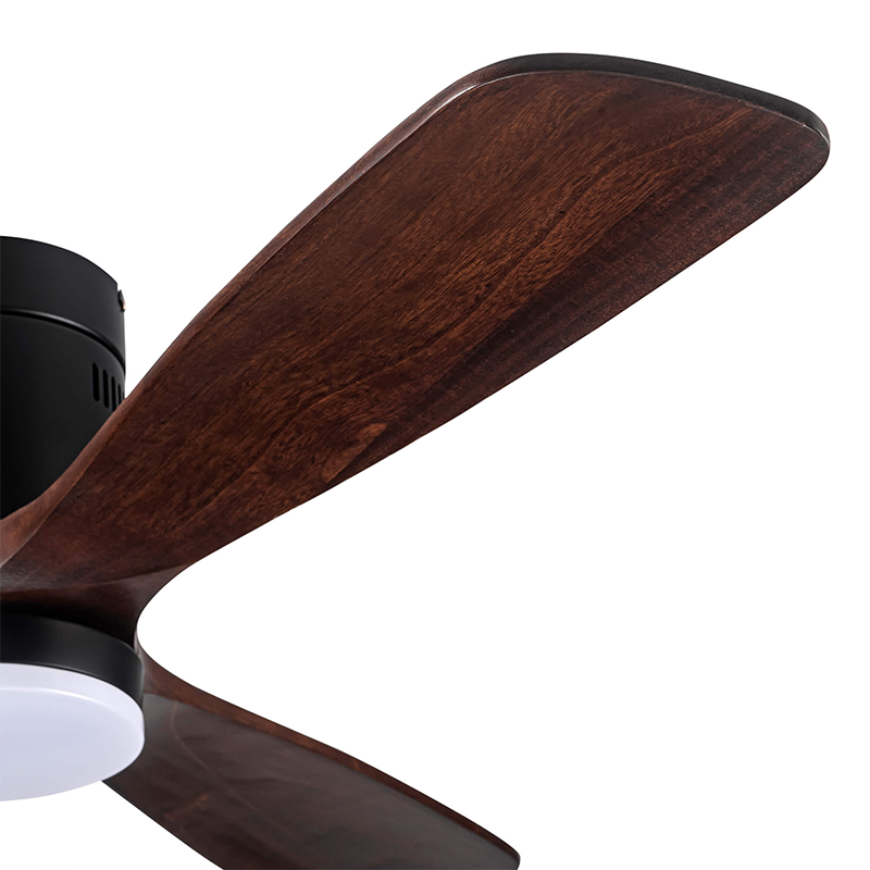 Wooden Blade Semi Flush Ceiling Fan