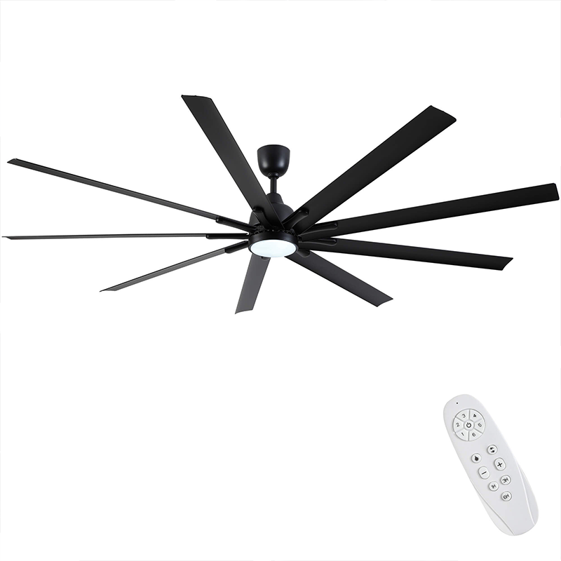 Large Black Aluminum Ceiling Fan