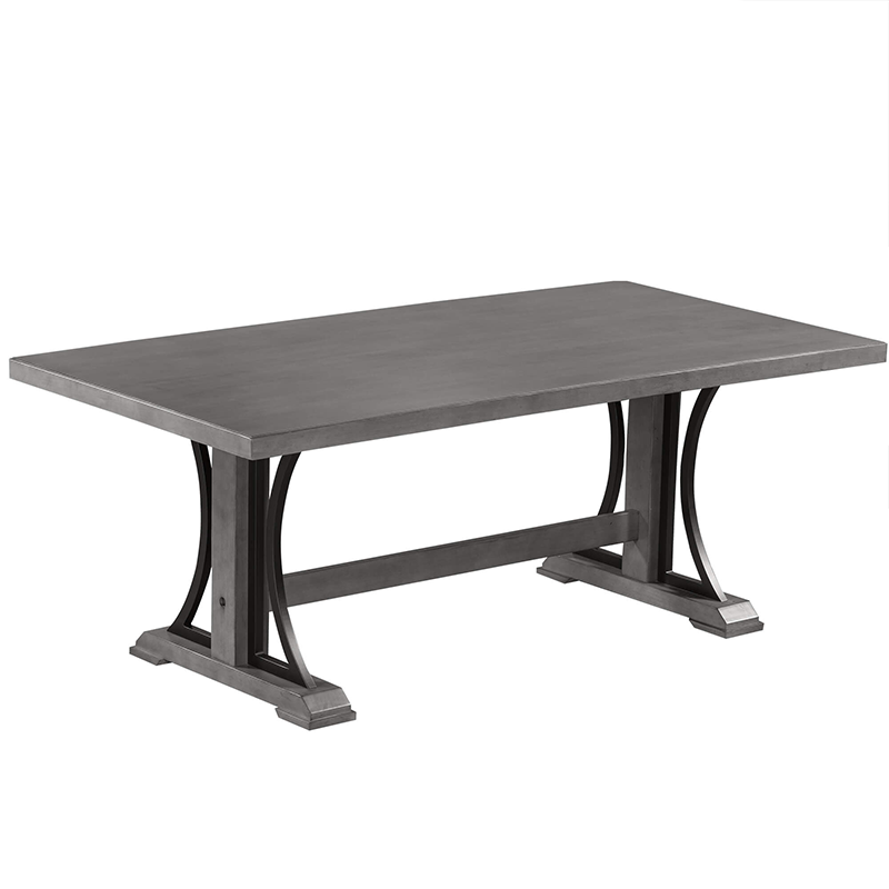 78" Gray Wood Rectangular Dining Table