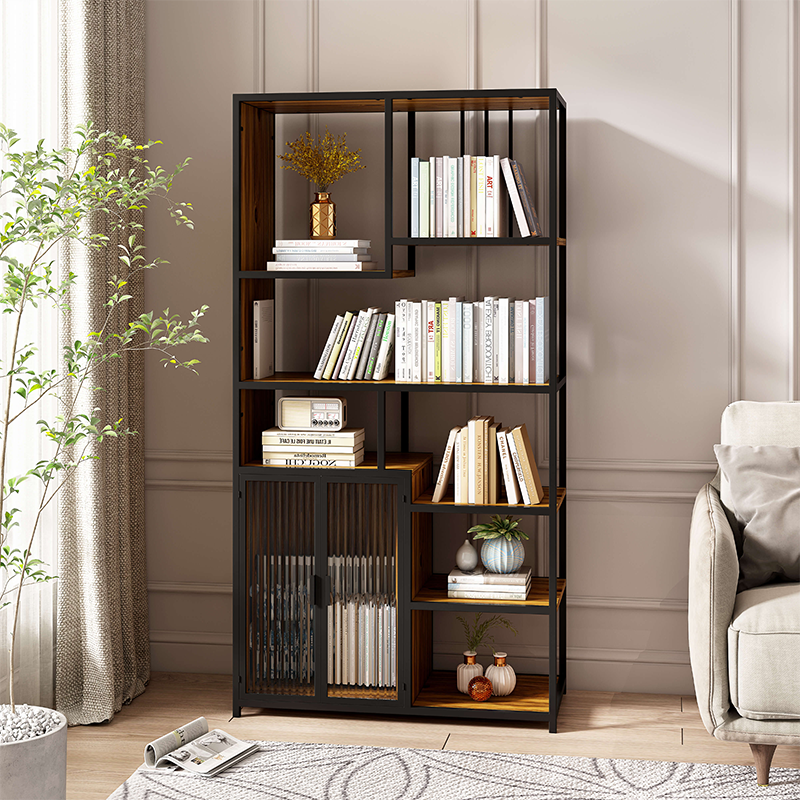 Multipurpose Black & Brown Storage Bookshelf