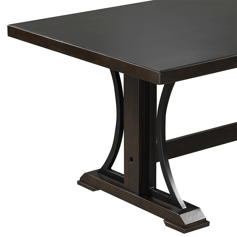 Espresso Wood Rectangular Dining Table