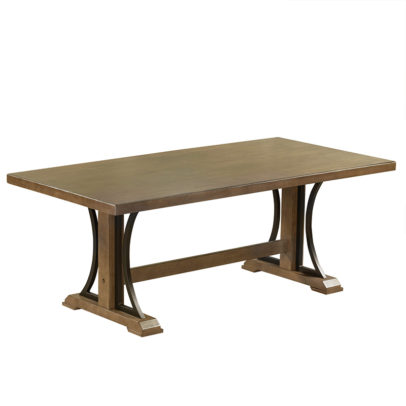 Natural Walnut Wood Rectangular Dining Table