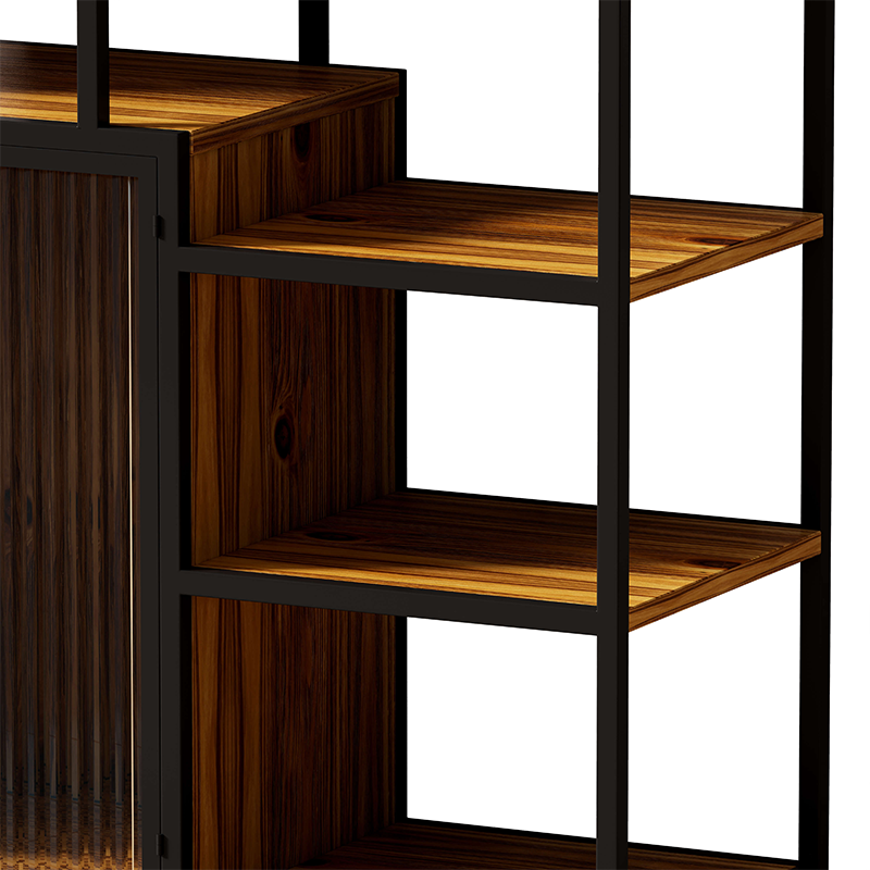 Multipurpose Metal & Wood Storage Bookshelf 