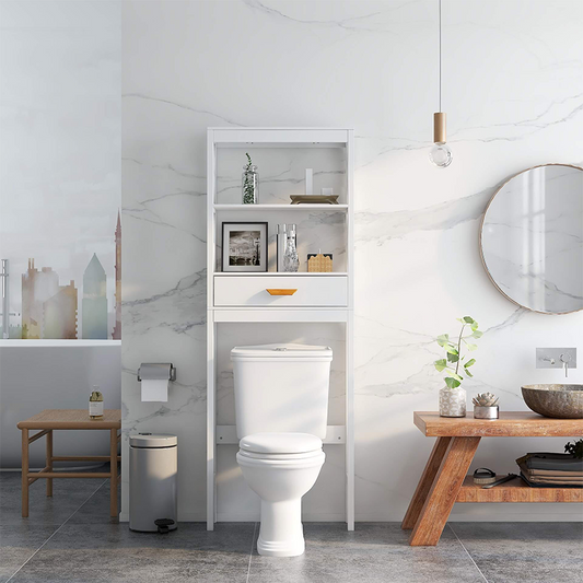 White Space Saver Bathroom Storage Cabinet