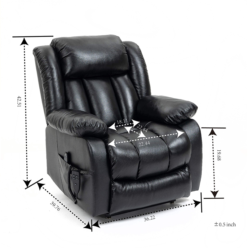 Genuine Leather Power Lift Recliner Chair