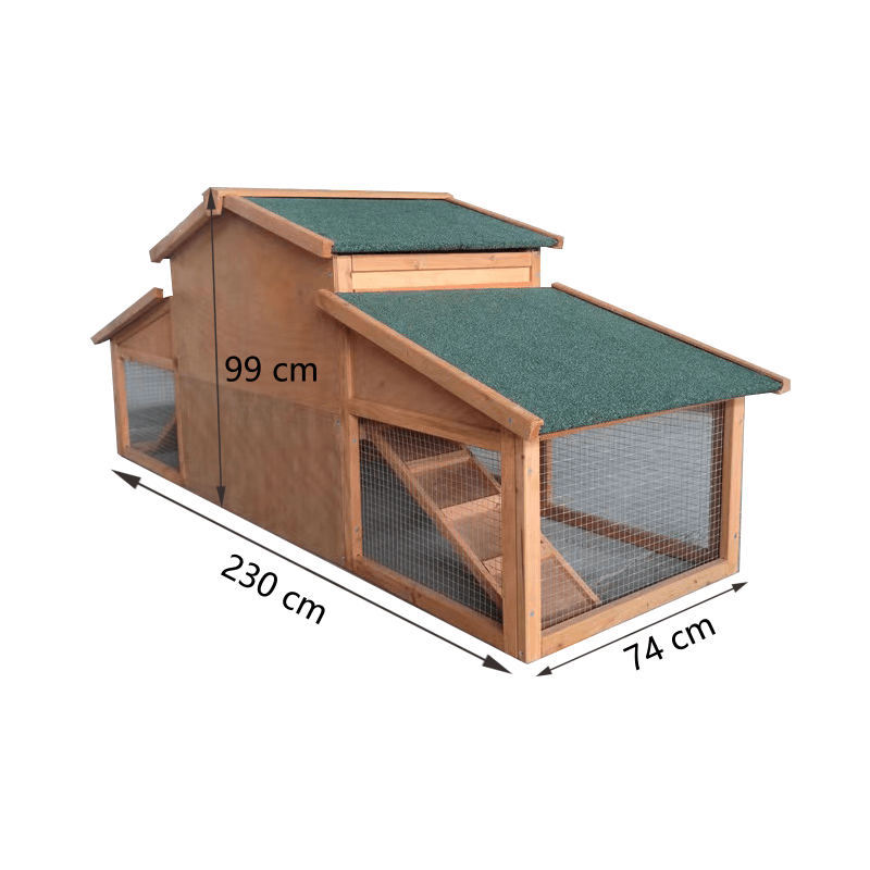 Large Outdoor Wooden 2-Layer Pet House