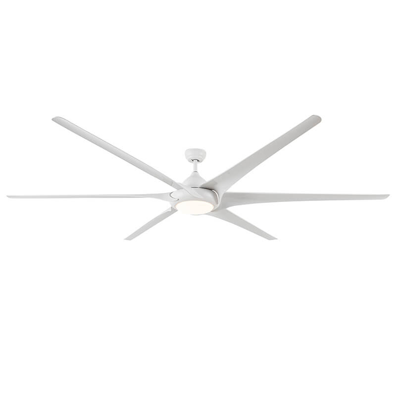 six hands light fan in a white background