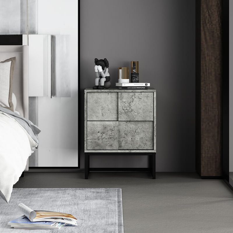 Modern cement grey nightstand