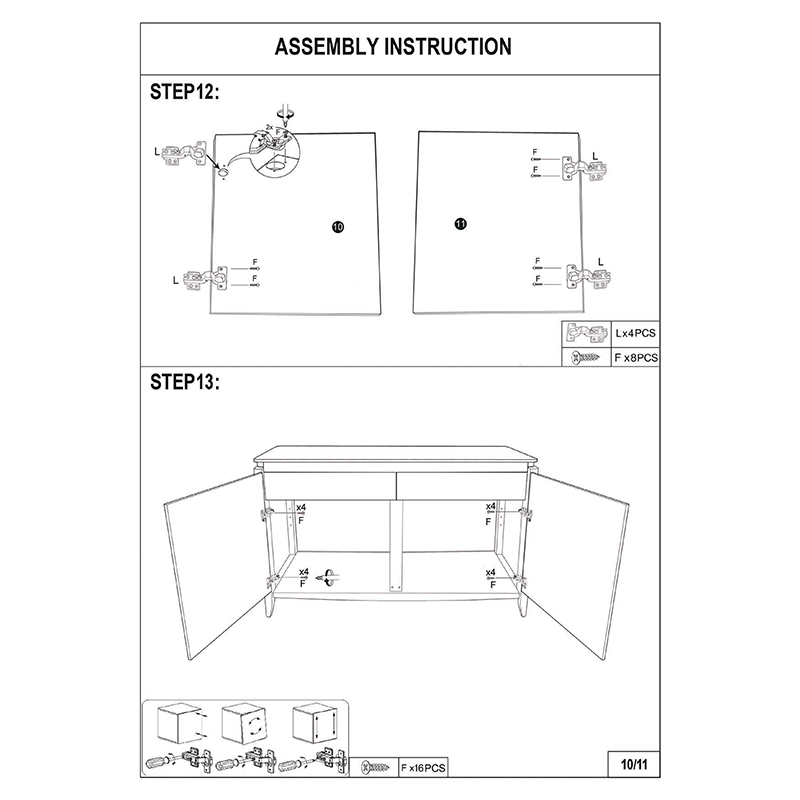 Modern Sideboard Buffet Storage Cabinet