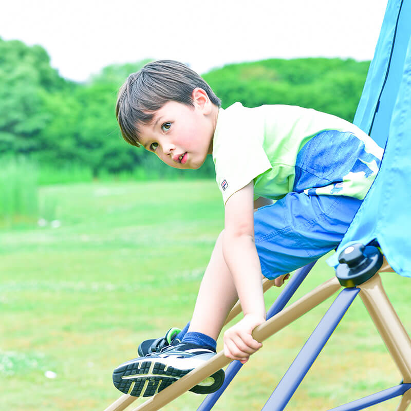 kids climber with canopy and playmat