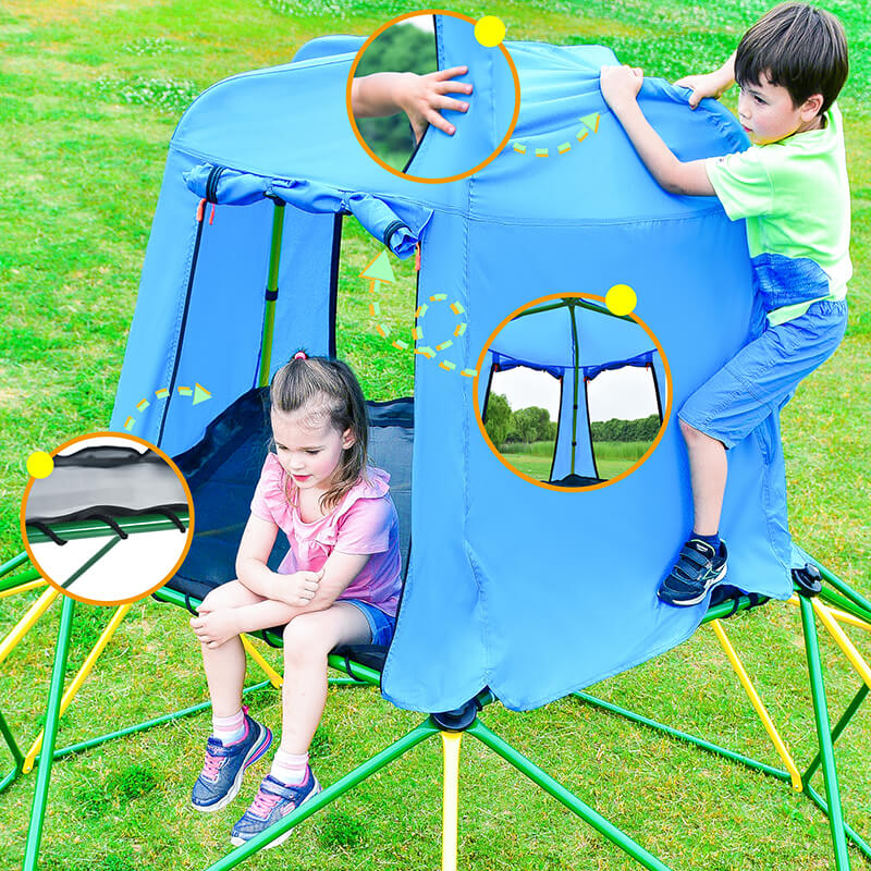 climber with canopy and playmat