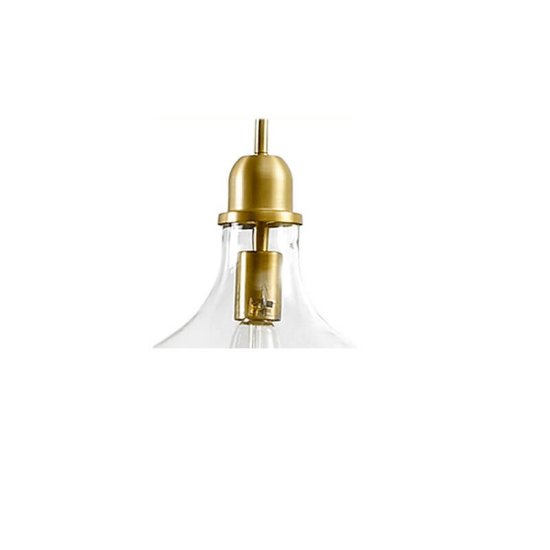 Up close image of modern arc floor lamp highlihting gold light socket