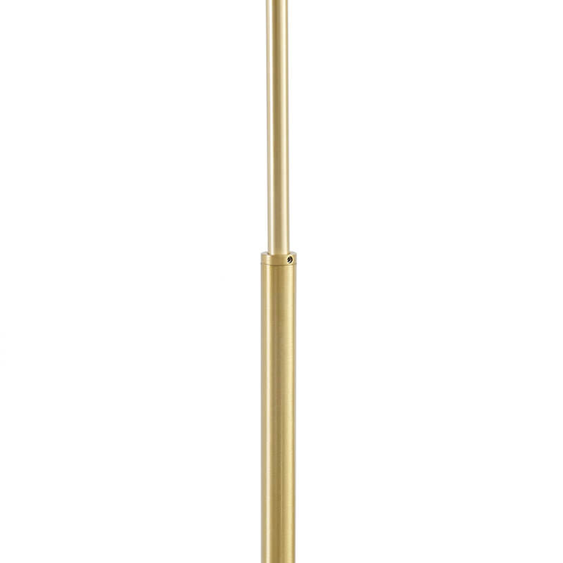 Up close image of the modern gold floor lamp stand 