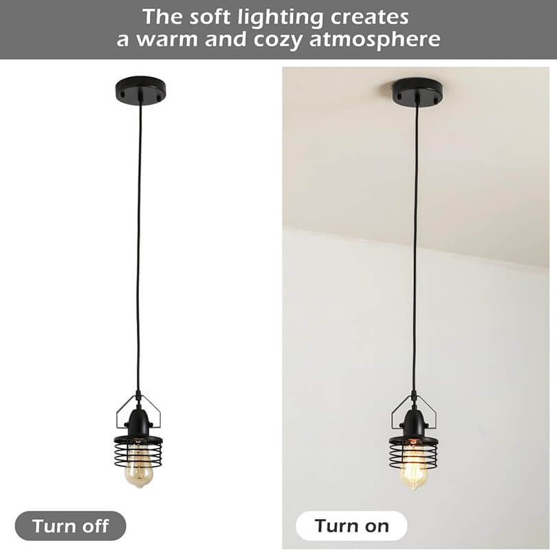 hanging lamp when on and off