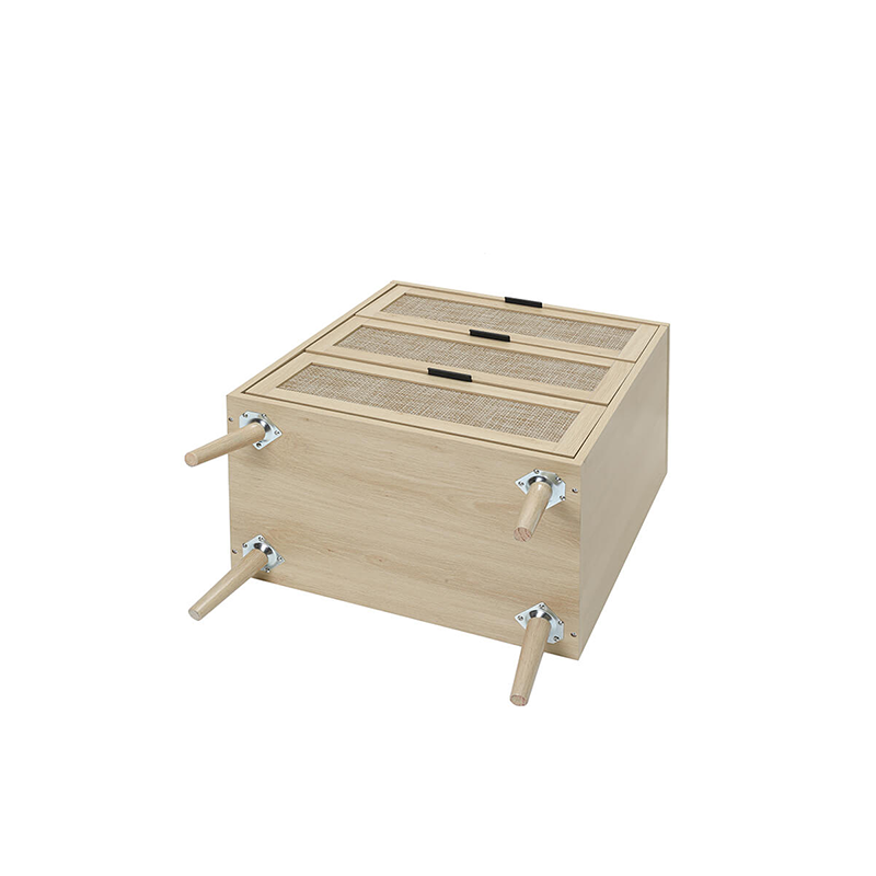 23.6" Natural Particle Board 3-Drawer Cabinet