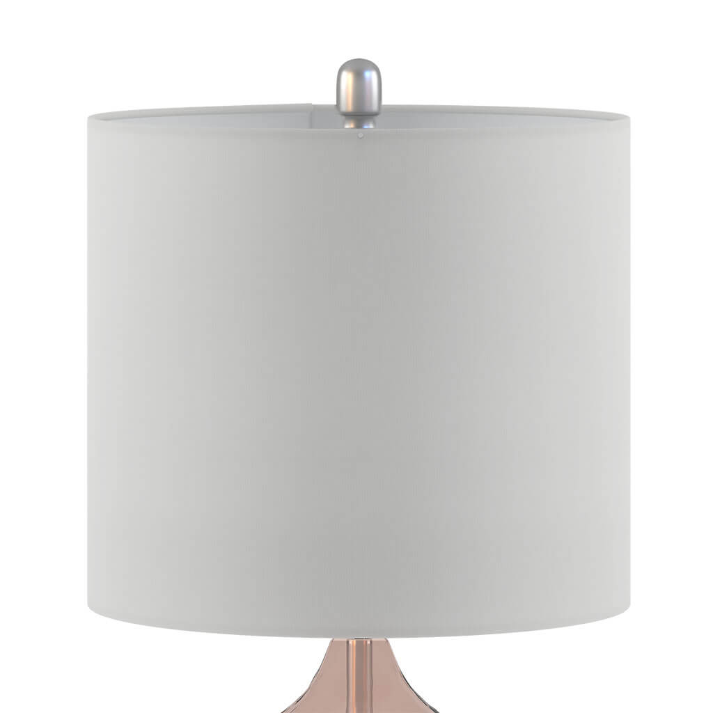 Ellipse Curved Glass Table Lamp in Pink