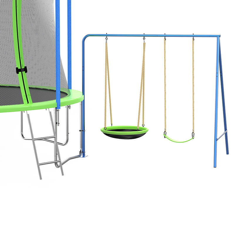 12FT Green Outdoor Backyard Trampoline 