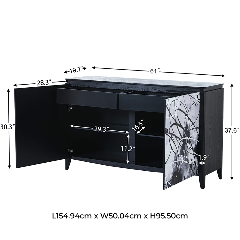 Modern Sideboard Buffet Storage Cabinet