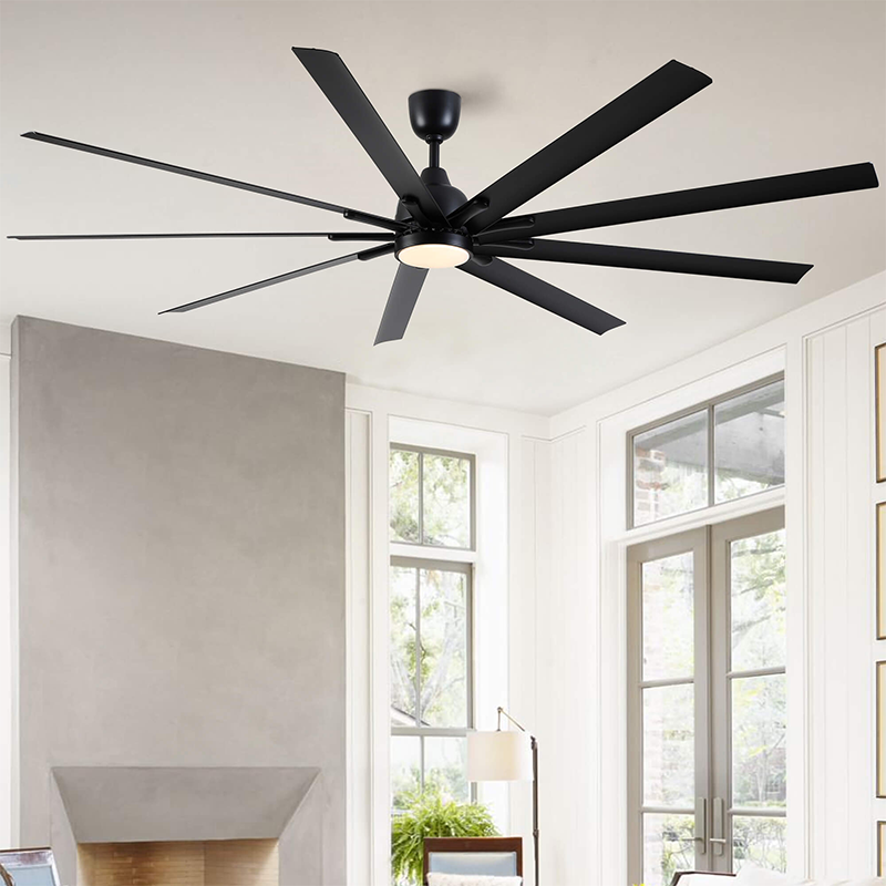 Large Black Aluminum Ceiling Fan