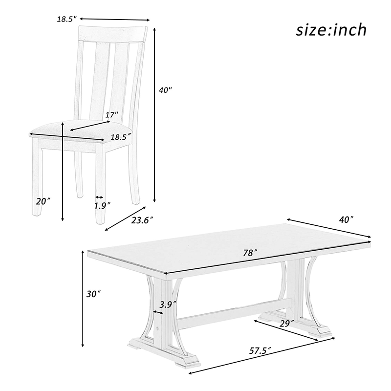 9-Piece Espresso Dining Table Set