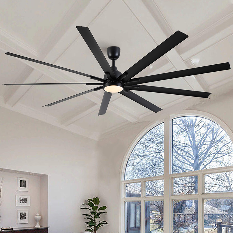 Large Black Aluminum Ceiling Fan