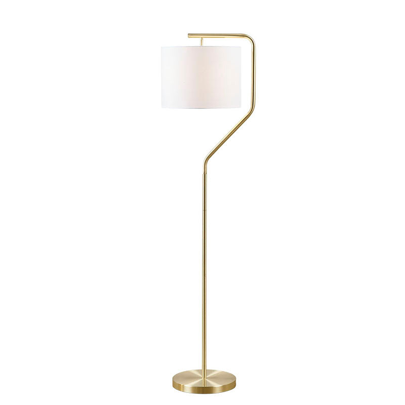 a modern floor lamp in a white background